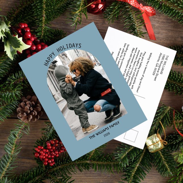 Foto Feiertag: Weihnachten und Neujahr (Create Cherished Memories with a Personalized Photo Holiday Postcard )