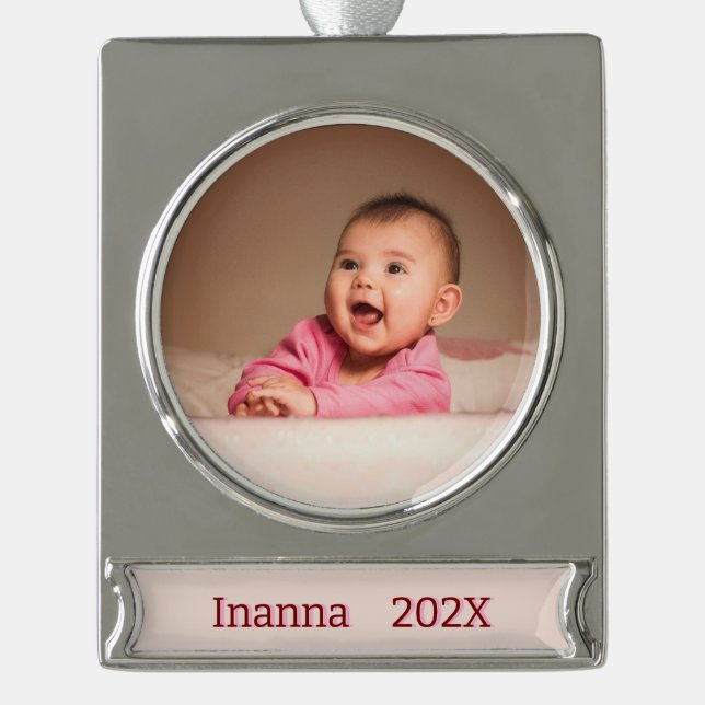 Foto fertig Banner-Ornament silber (Vorderseite)
