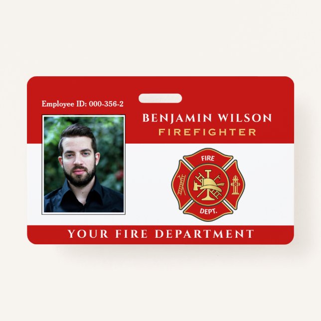 Foto-Feuerwehrmann-ID Ausweis (Vorderseite)