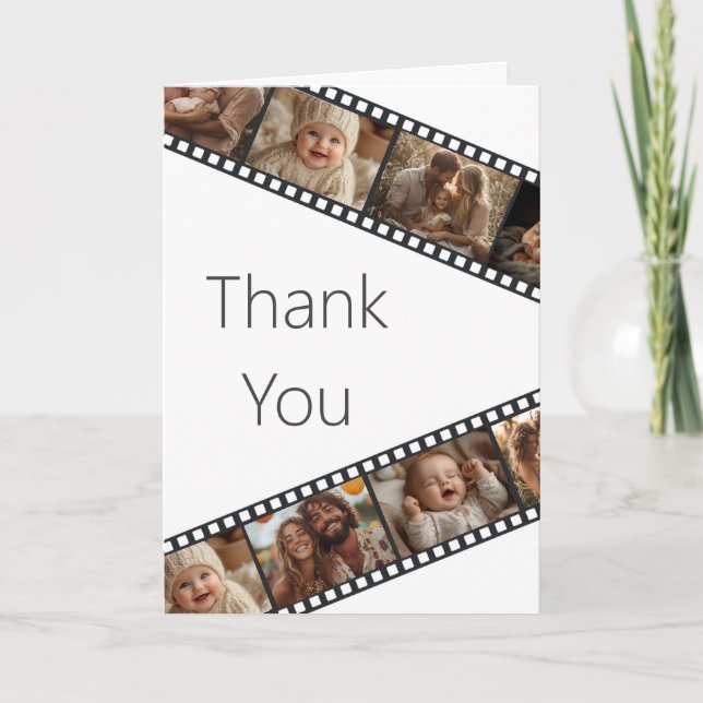 Foto Filmstreifen Danke Karte (Vorderseite)