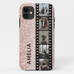 Foto Filmstreifen Imitate Rosa Glitzer Personalisi Case-Mate iPhone Hülle