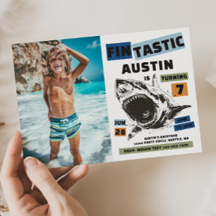 Foto Fin-Tastische Hai-Geburtstagseinladung Einladung