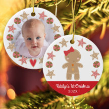 Foto First Christmas Gingerbread Baby Girl