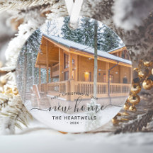 Foto First Christmas Neue Zuhause Gray Script 2024