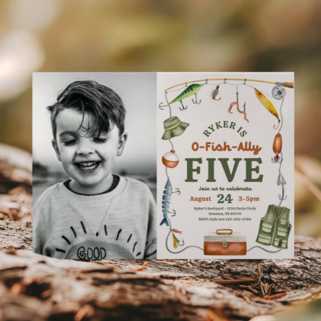 Foto Fischen 5. Geburtstag Einladung (Von Creator hochgeladen)