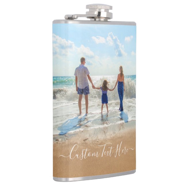 Foto-Flasche mit benutzerdefiniertem Text Flachmann (Rechts)