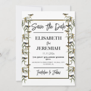 Foto florale klassische Hochzeit Sichern Sie das D Einladung