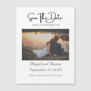 Foto Formal Elegant Modern Trendig Save The Date Magnetkarte