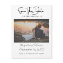 Foto Formale trendige Magnetkarte Save the Date