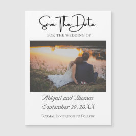 Foto Formale trendige Magnetkarte Save the Date