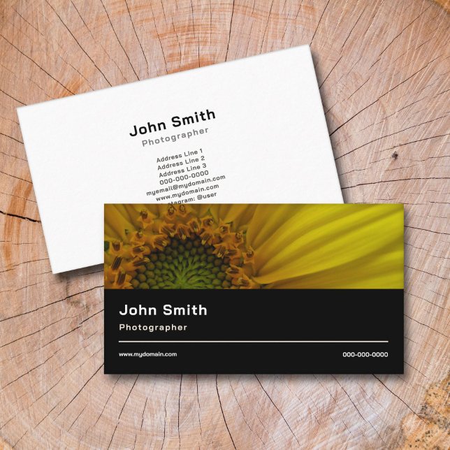 Foto & Fotograf Einfache Visitenkarte (Photo & Photographer Simple Business Card)