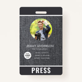 Foto Fotograf Press Abzeichen Ausweis