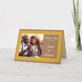 Foto Frame Card für Paar mit Namen (1) Feiertagskarte