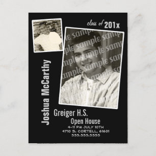 Foto Frame Grad Bekanntgabe Ankündigungspostkarte