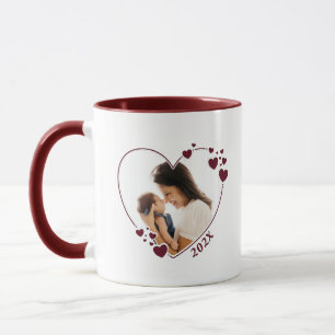 Foto Frame Tasse Maroon