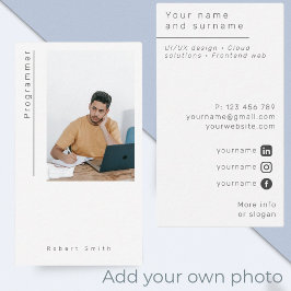 Foto Freelance Programmierer Business Card Visitenkarte