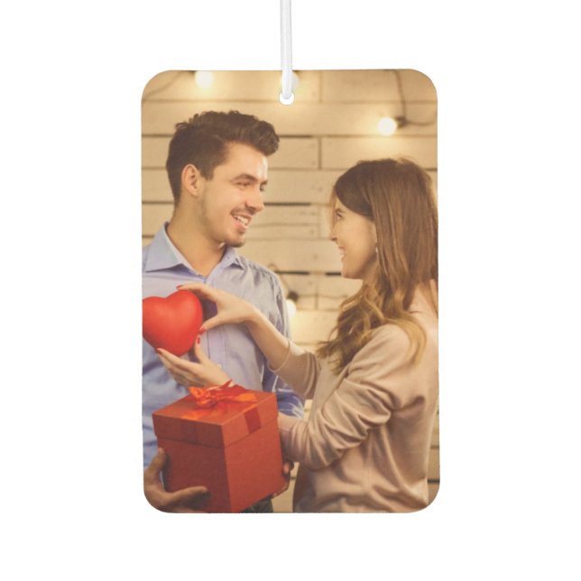 Foto-Fresheners für besondere Momente, Geschenk Autolufterfrischer (Vorderseite)
