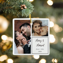 Foto Froh Vermählte Neuvermählte Weihnachten Anden