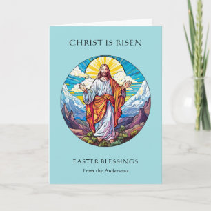 Foto Frohe Ostern Segenswünsche Religiös Feiertagskarte