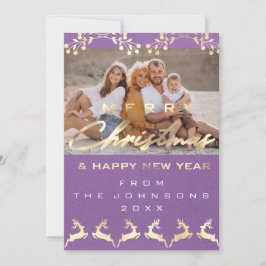 Foto Frohe Weihnachten glückliche Kraft Gold Lila