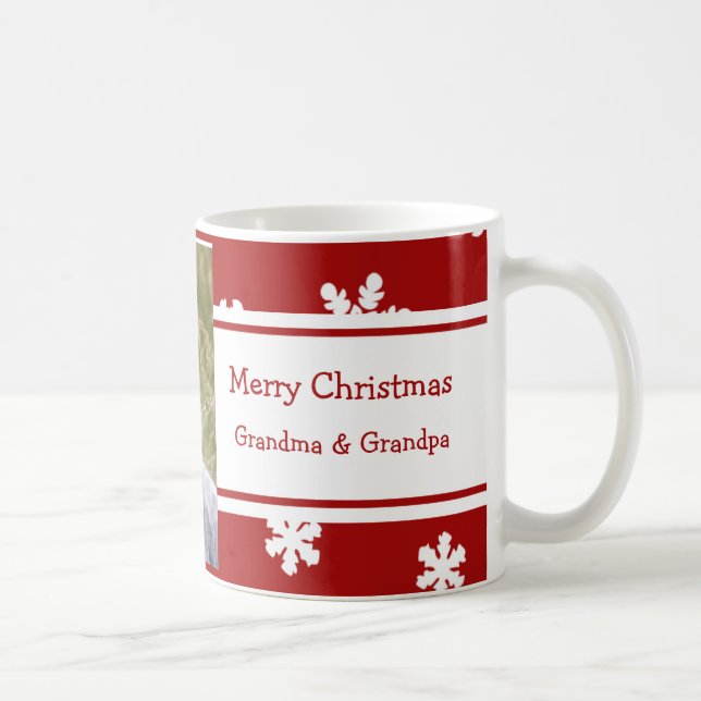 Foto Frohe Weihnachten Großeltern Tasse (Rechts)