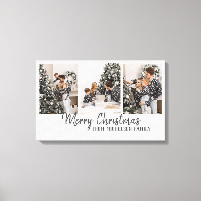 Foto frohe Weihnachten Leinwanddruck (Vorderseite)