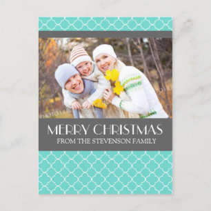 Foto Frohe Weihnachten Postkarte Aquamarin Quatref