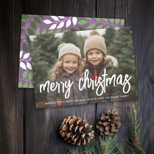 Foto Frohe Weihnachten Schrift weiß überlagert lil