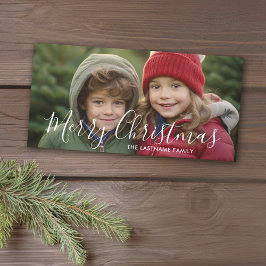 Foto - Frohe Weihnachts-Handschrift Feiertagskarte