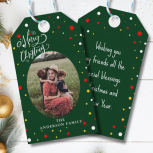Foto Frohe Weihnachtsgeschenke Tags Geschenkanhänger