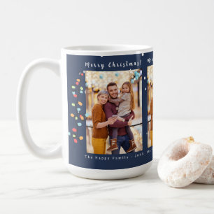 Foto Frohe Weihnachtsschnee Whimsy Blue Kaffeetasse