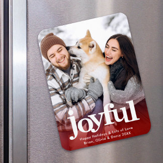 Foto Fröhliche Fette Typografie Rote Weihnachten M Magnet