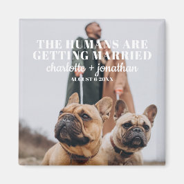 Foto Funny Dog Save the Date Hochzeit Magnet