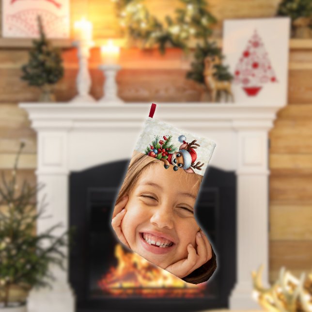 Foto Funny Niedlich Festive Hirsche Weihnachten St Großer Weihnachtsstrumpf (Von Creator hochgeladen)