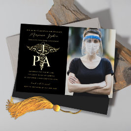 FOTO für Assistant Abschluss des Arztes Gold Folieneinladung