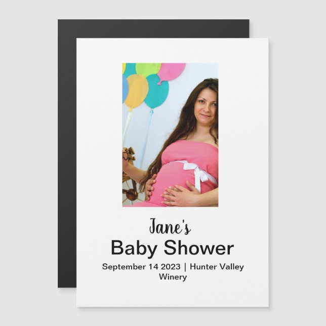 Foto für Babydusche Magneteinladung (Vorne/Hinten)
