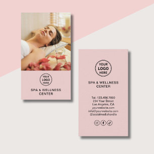 Foto für benutzerdefinierte Logos Rosa Wellness-Ce Visitenkarte