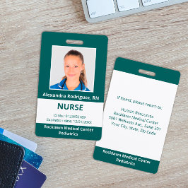 Foto für benutzerdefinierte Mitarbeiter Blau-Grün- Ausweis