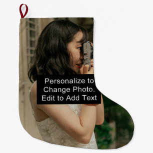 Foto für benutzerdefinierte Personalisierte Artwor Großer Weihnachtsstrumpf