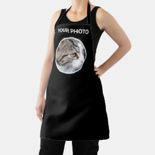 Foto für benutzerdefinierte schwarze Katze Küche Schürze
