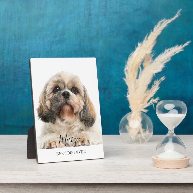 Foto für benutzerdefinierte Shih-Tzu-Skriptname Fotoplatte (Seite)