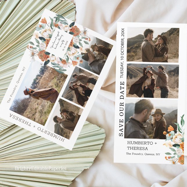 Foto für das Aquarellfarbenfeld-Standvorlagenvorla Save The Date (Save the date and join us for a day filled with love, laughter, and joy.)