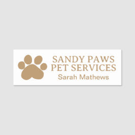 Foto für das Dog Walker-Logo für Heimtiere Namensschild