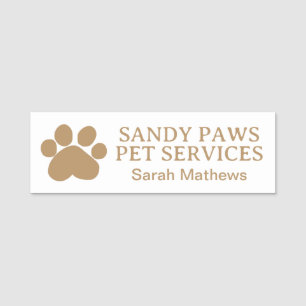 Foto für das Dog Walker-Logo für Heimtiere Namensschild