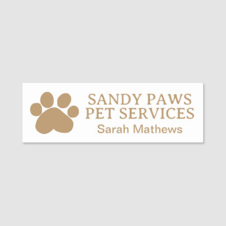 Foto für das Dog Walker-Logo für Heimtiere Namensschild