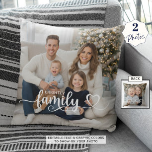 Foto für das Familienskript, benutzerdefinierte Fa Kissen