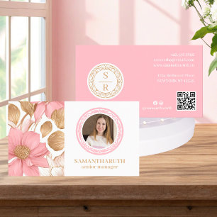 Foto für das Logo "Luxury Floral Botanical Monogra Visitenkarte