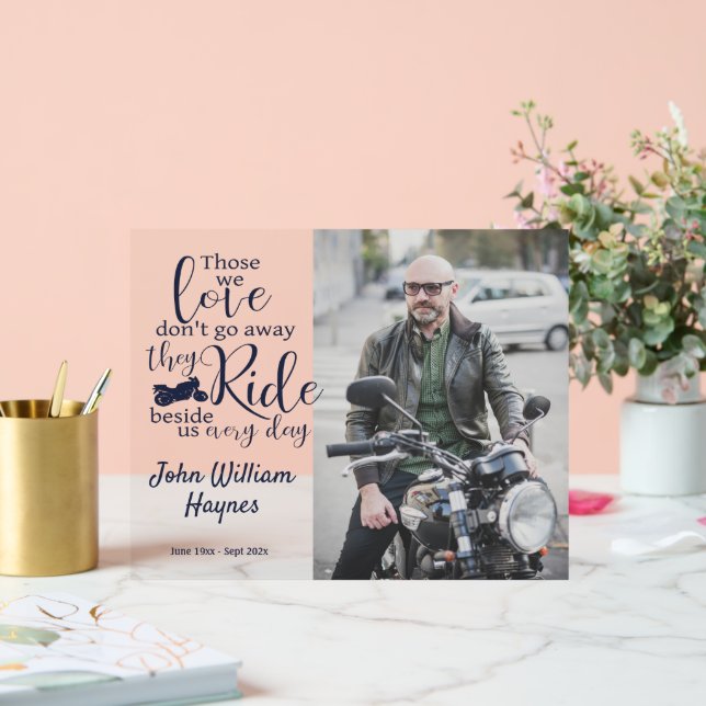 Foto für das Motorrad Acrylschild (Hochzeit)