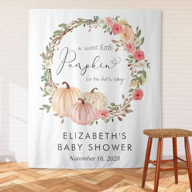 Foto für das Pumpkin Floral Baby Girl Dusche Wandteppich (Von Creator hochgeladen)