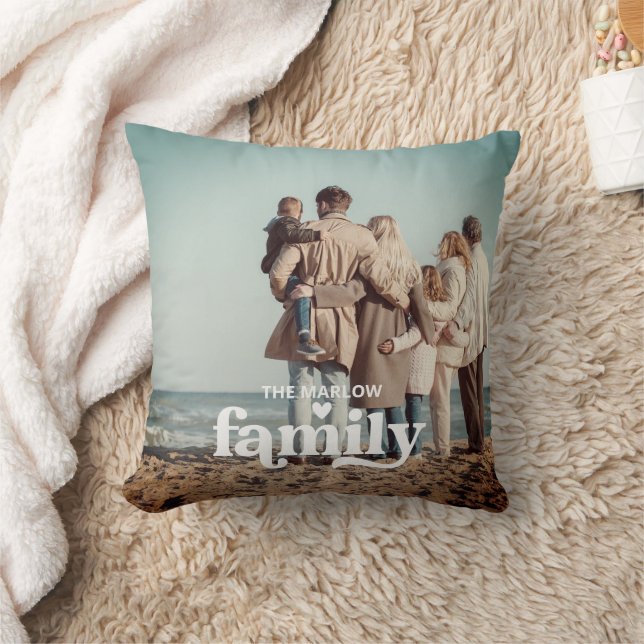 Foto für das Überlagern von Familientext Kissen (Decke)